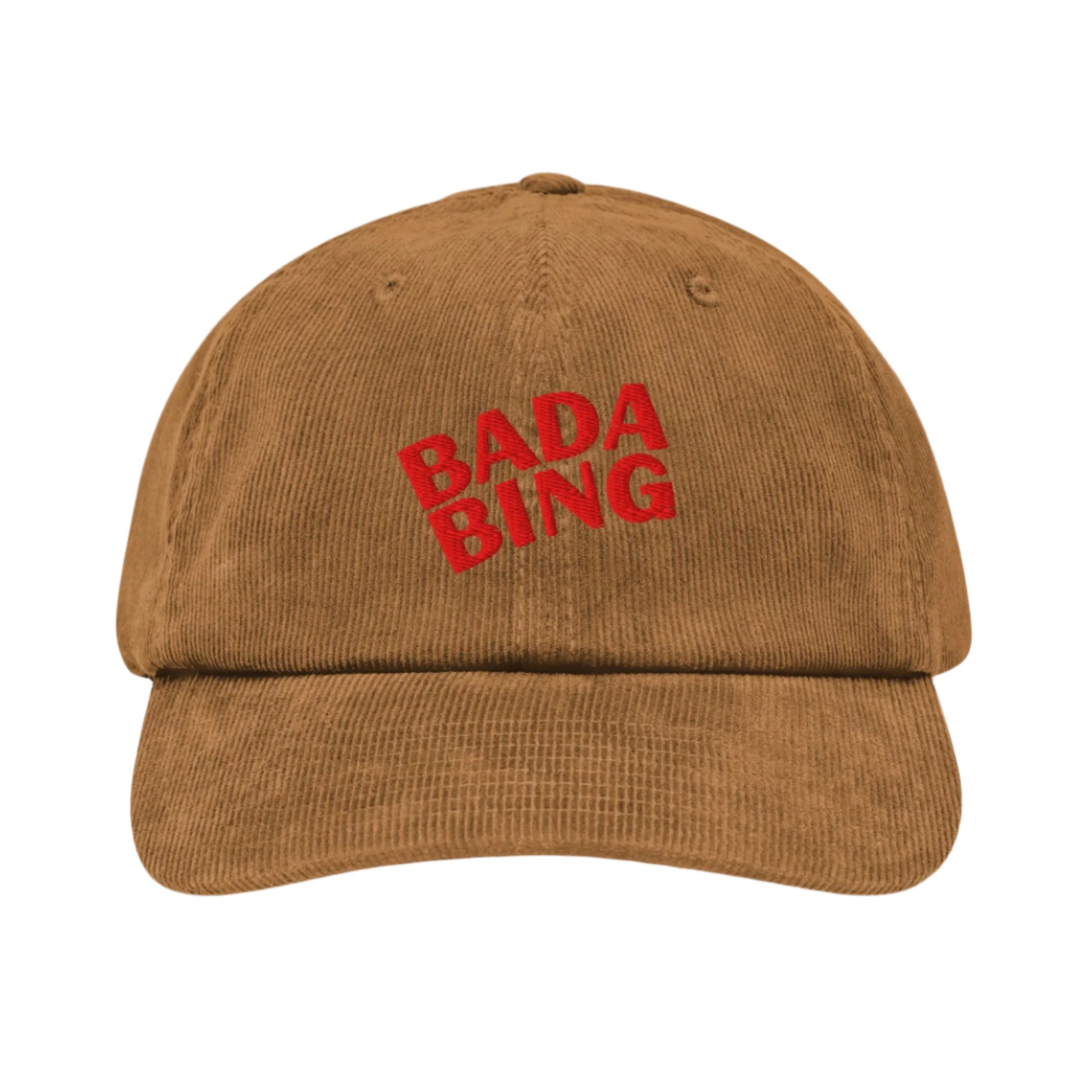 Bada Bing embroidered corduroy cap in brown