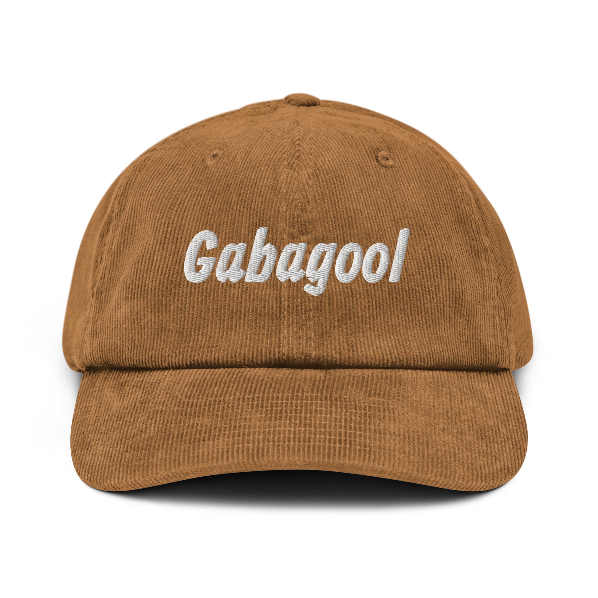 Gabagool embroidered corduroy cap in beige