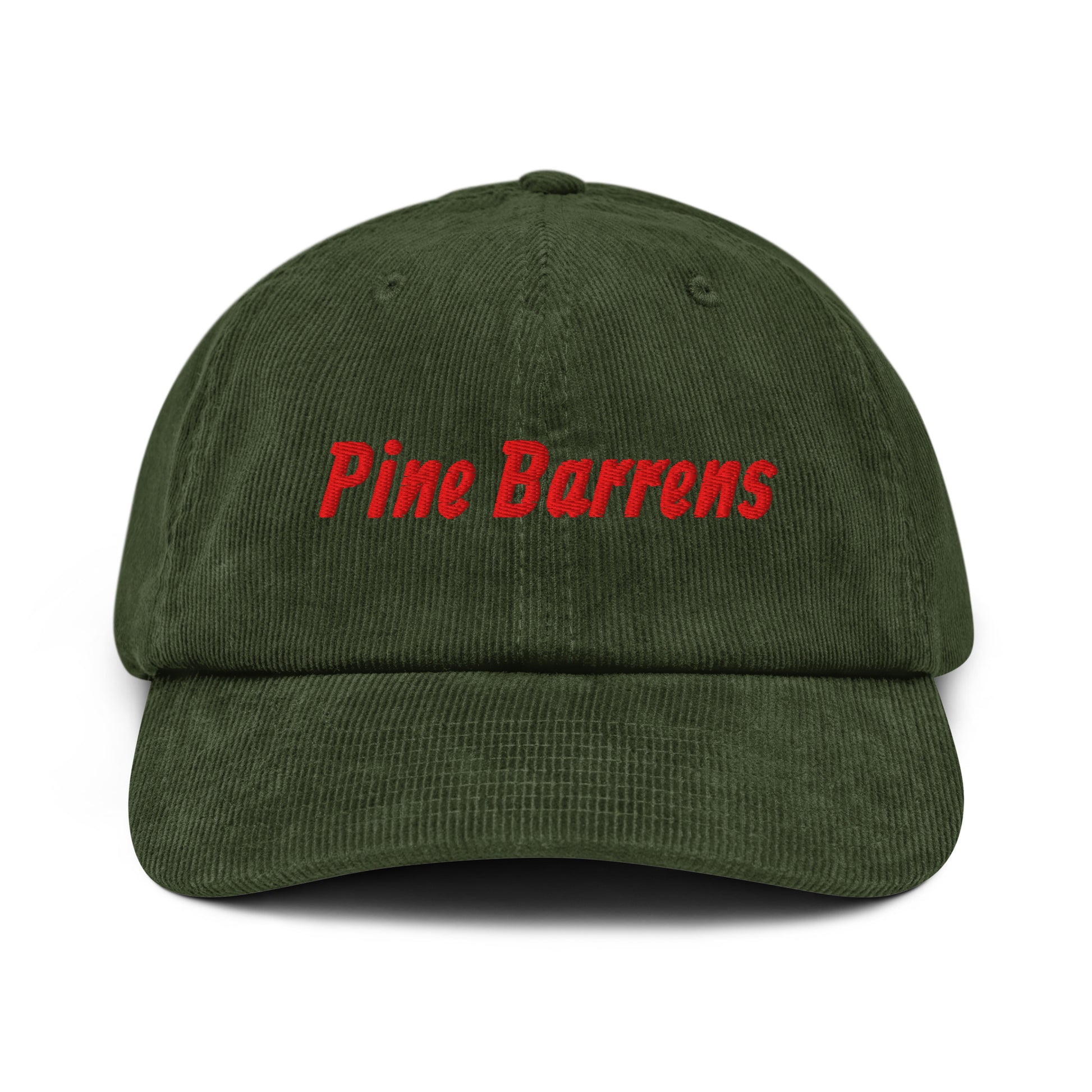 Pine Barrens embroidered corduroy cap in green
