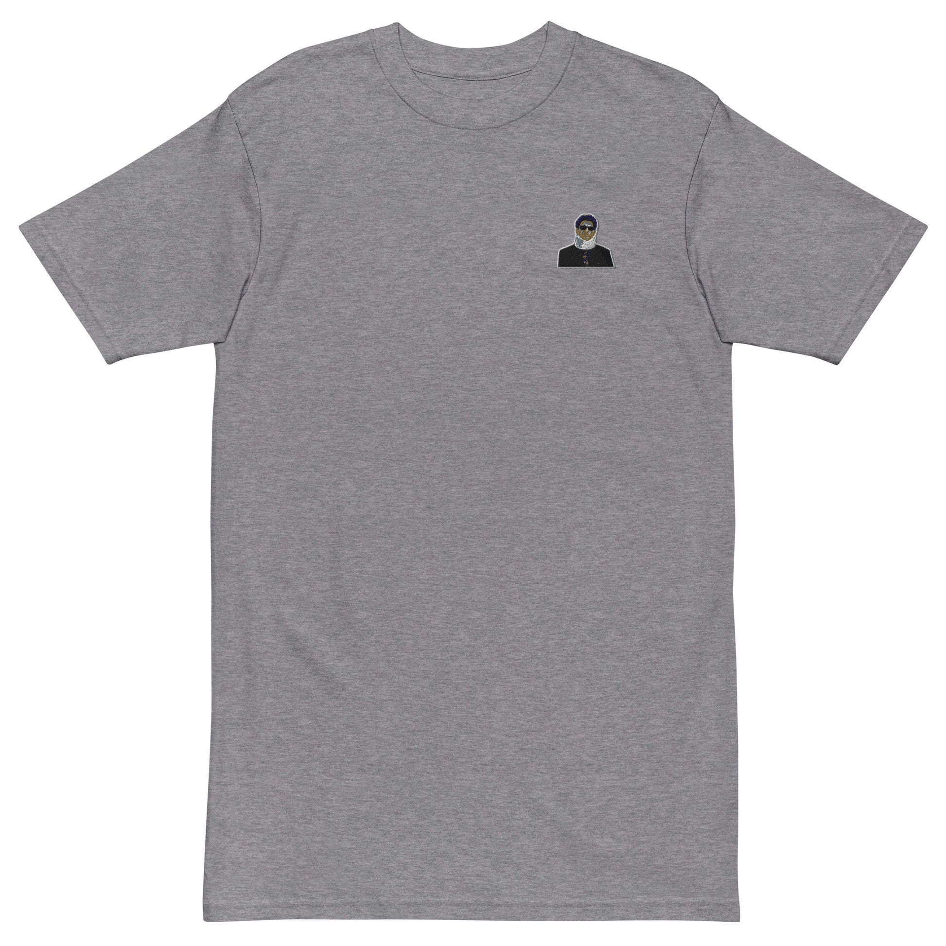 Christopher Moltisanti embroidered heavyweight cotton t-shirt in grey