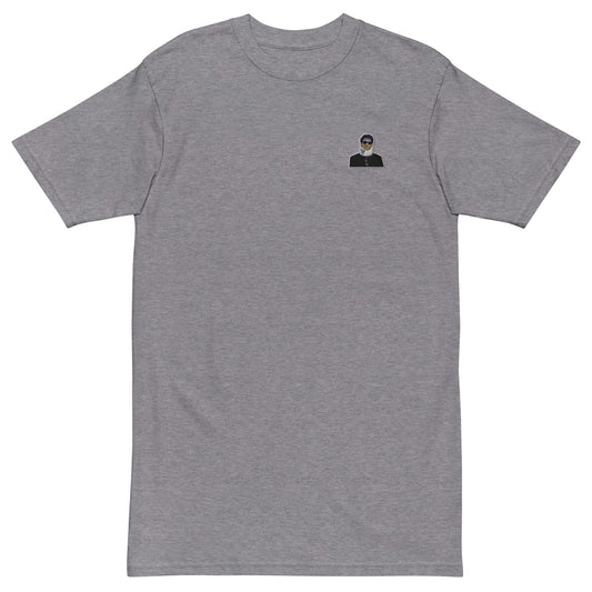 Christopher Moltisanti embroidered heavyweight cotton t-shirt in grey