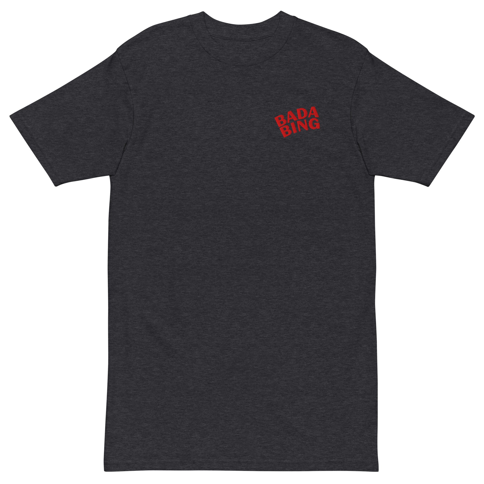 Bada Bing embroidered heavyweight cotton t-shirt in dark grey