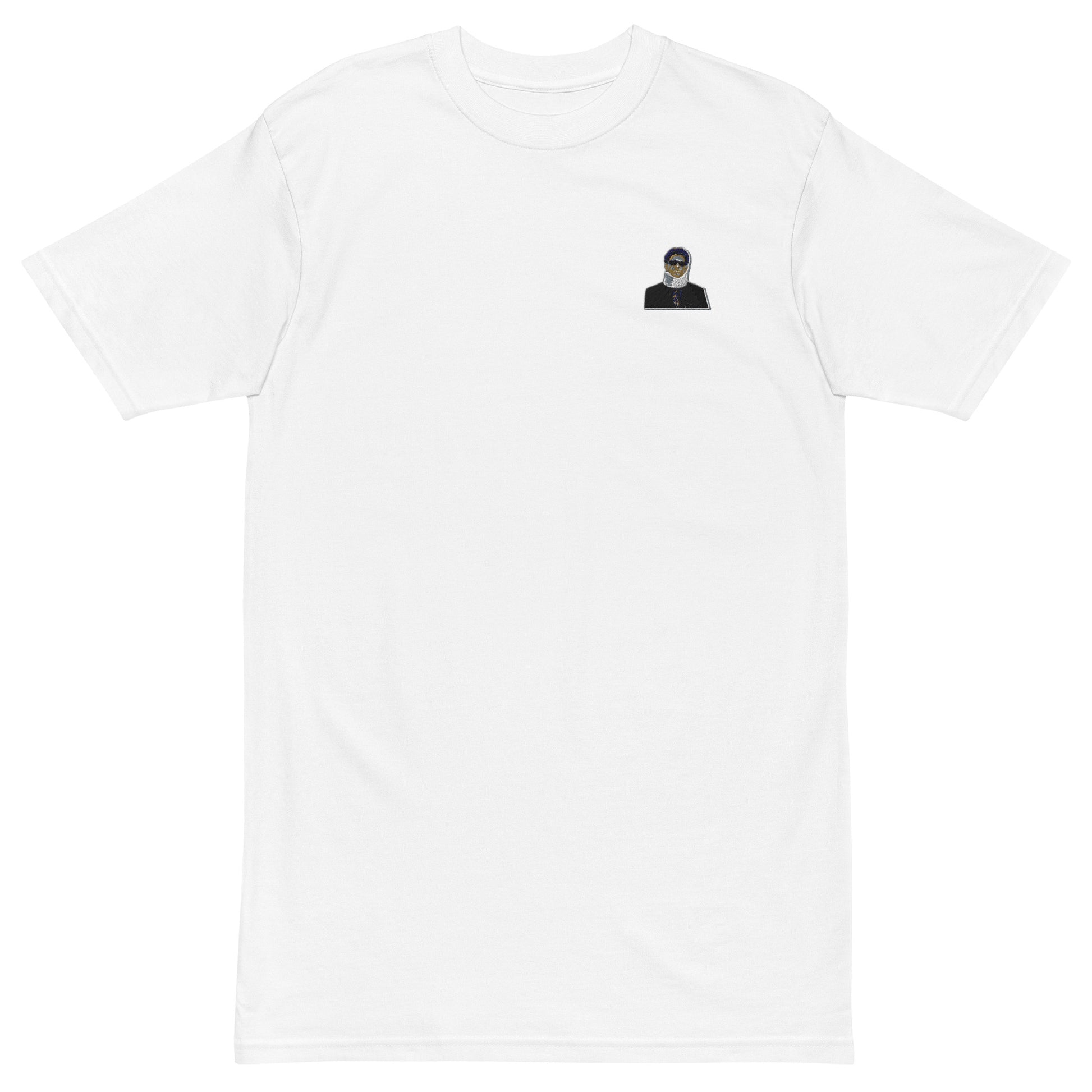 Christopher Moltisanti embroidered heavyweight cotton t-shirt in white